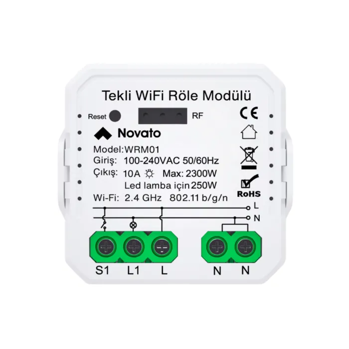 Tuya Smart WiFi Çift Çıkışlı Röle | Novato Elektronik tanıtım görseli 1