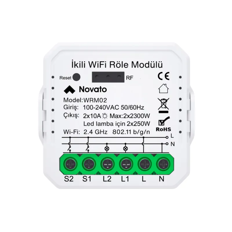 Tuya Smart WiFi Perde Panjur Motor Rölesi | Novato Elektronik tanıtım görseli 2