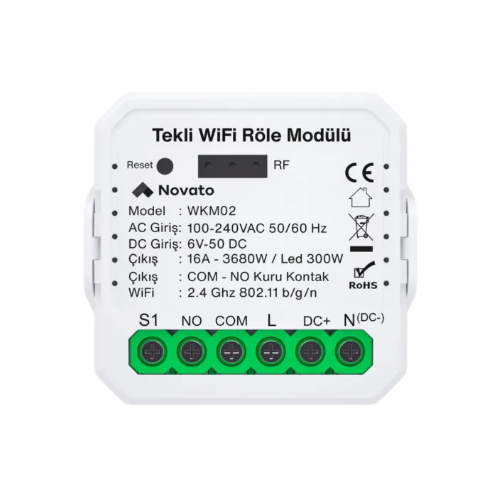 Tuya Smart Zigbee AC DC Kuru Kontak Röle | Novato Elektronik tanıtım görseli 3