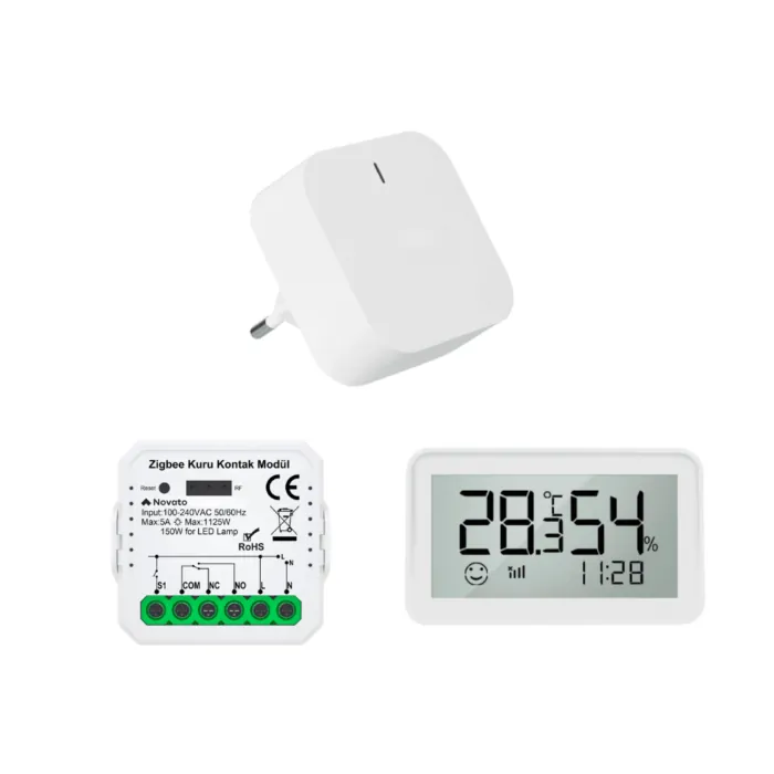 Tuya Smart Zigbee Sıcaklık ve Nem Sensörü | Novato Elektronik tanıtım görseli 1