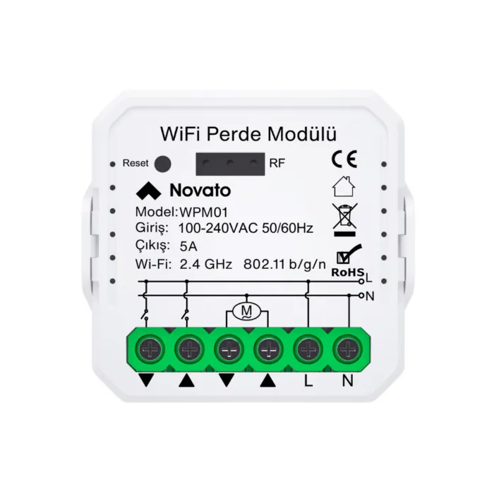 Tuya Uyumlu WiFi + RF Stor Perde Motoru ( 6 N.m ) | Novato Elektronik tanıtım görseli 1