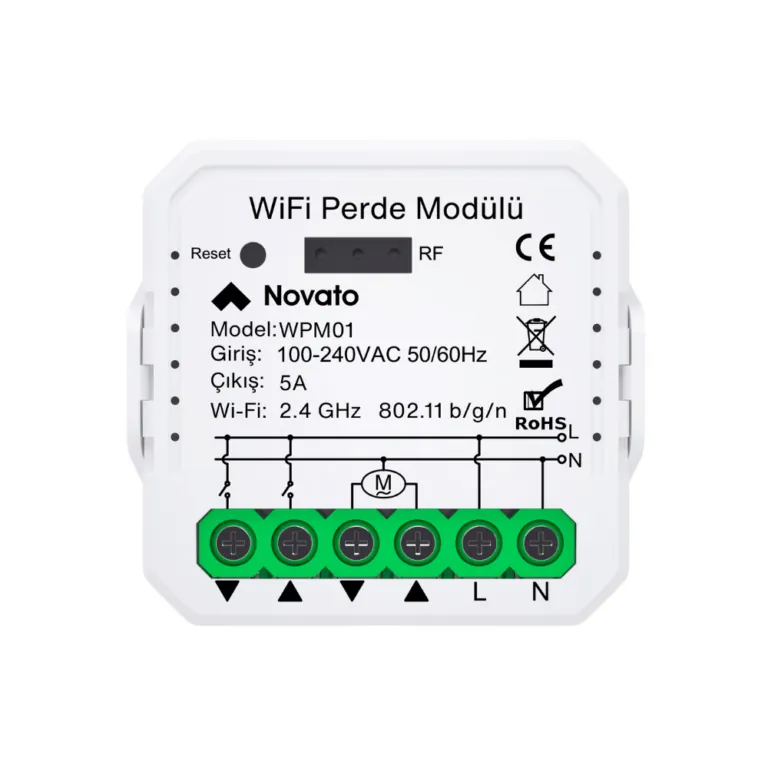 Tuya Uyumlu WiFi + RF Stor Perde Motoru ( 6 N.m ) | Novato Elektronik tanıtım görseli 3