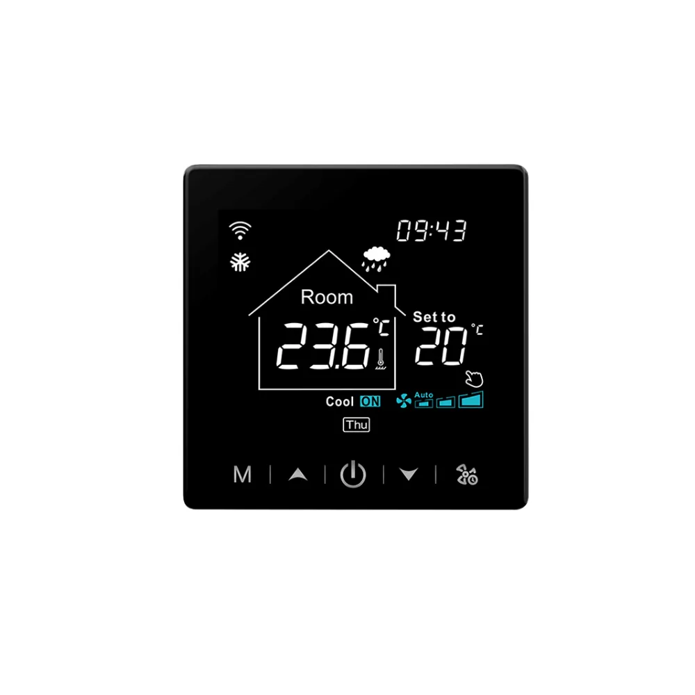 Tuya Smart WiFi LCD Ekranlı Fan Coil Termostatı | Novato Elektronik