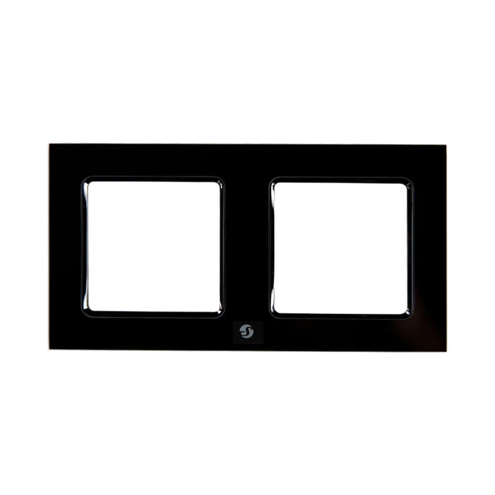 Shelly Frame For Wall Switch Black X2