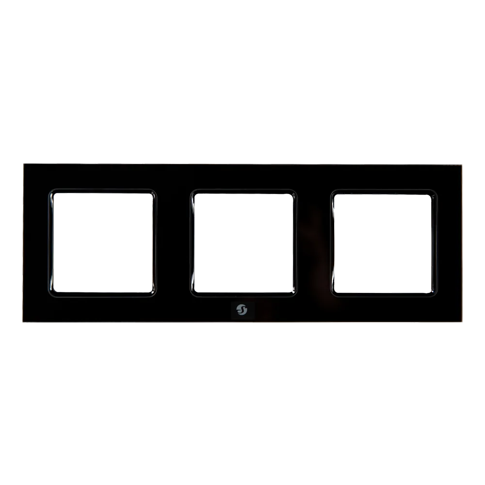 Shelly Frame For Wall Switch Black X3
