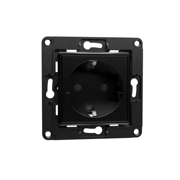 Shelly Wall Socket Eu Black