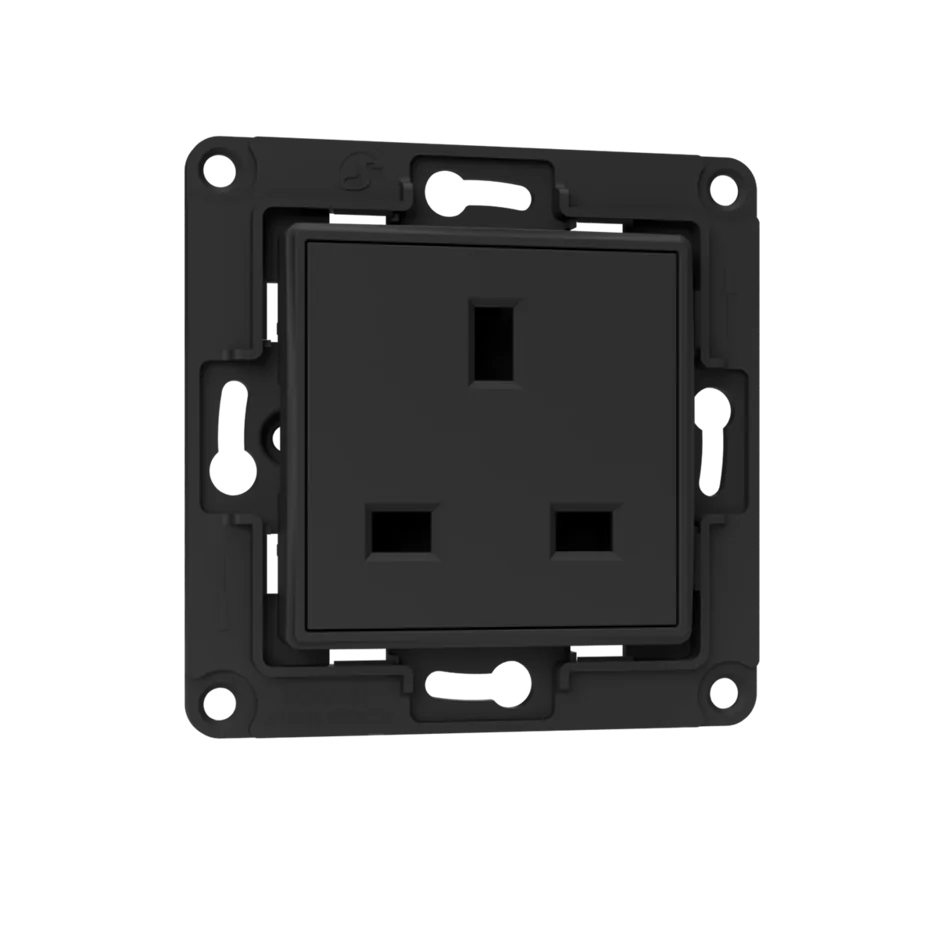 Shelly Wall Socket Uk Black
