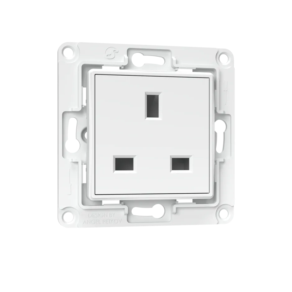 Shelly Wall Socket Uk White